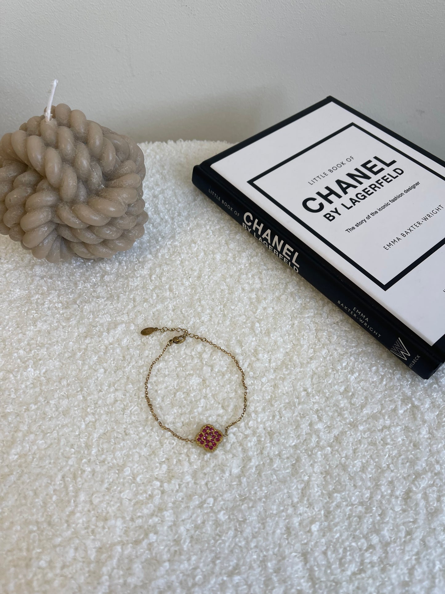 pink clover bracelet