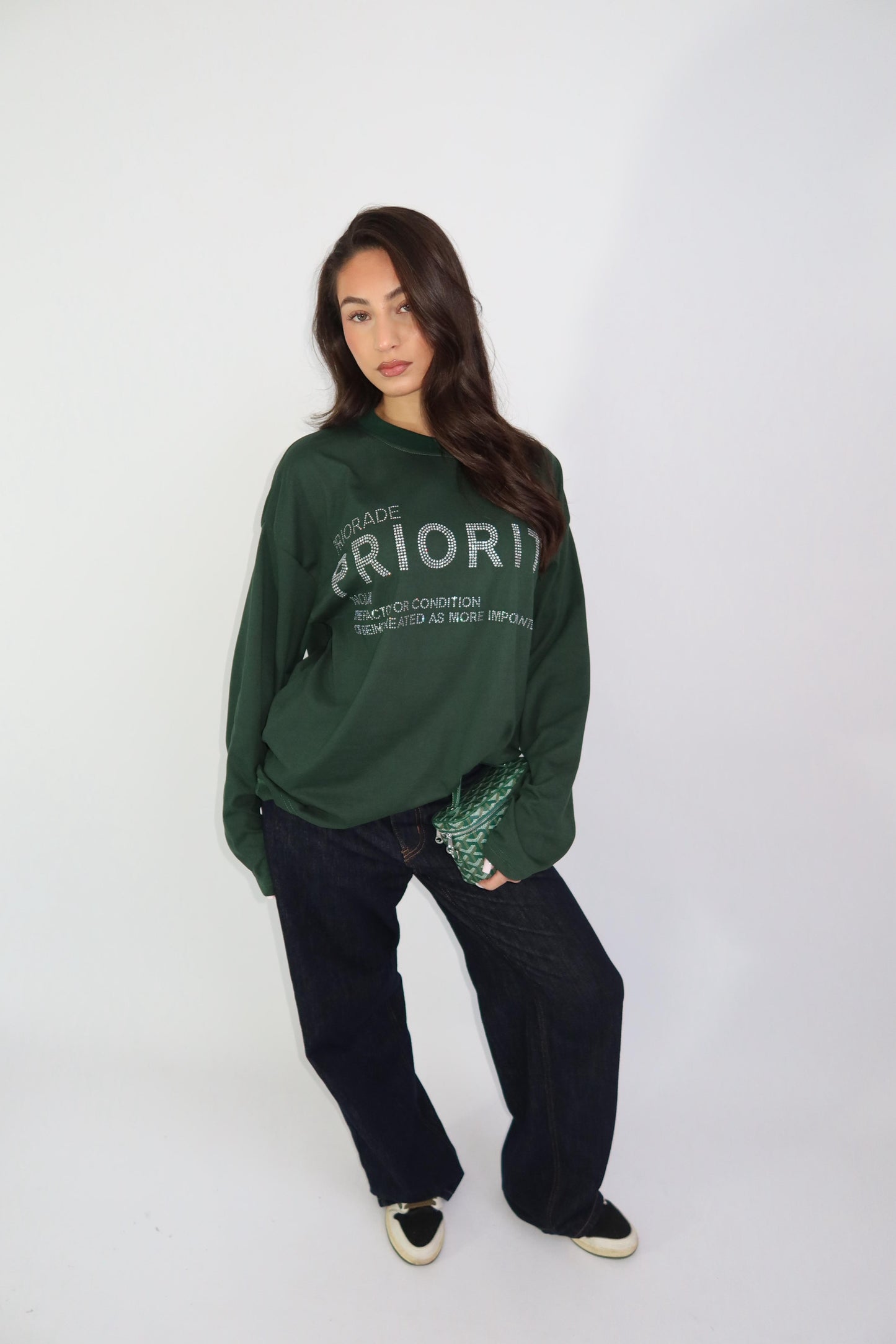 Priority rhinestone longsleeve