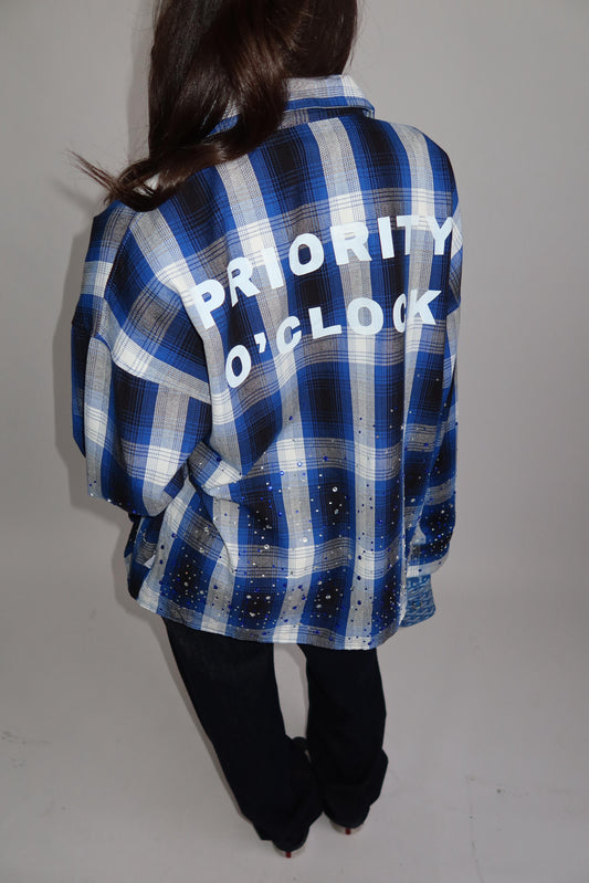 Priority rhinestone blouse
