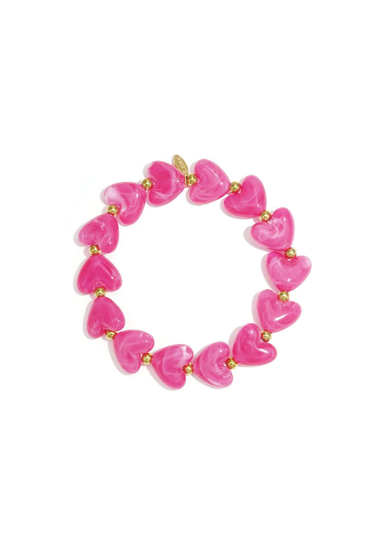 Pink hearts bracelet