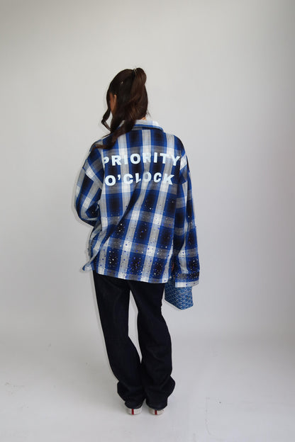 Priority rhinestone blouse