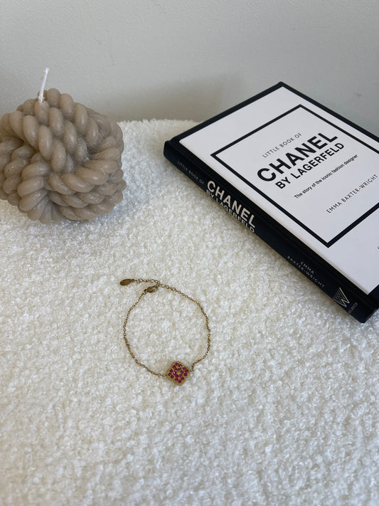 pink clover bracelet