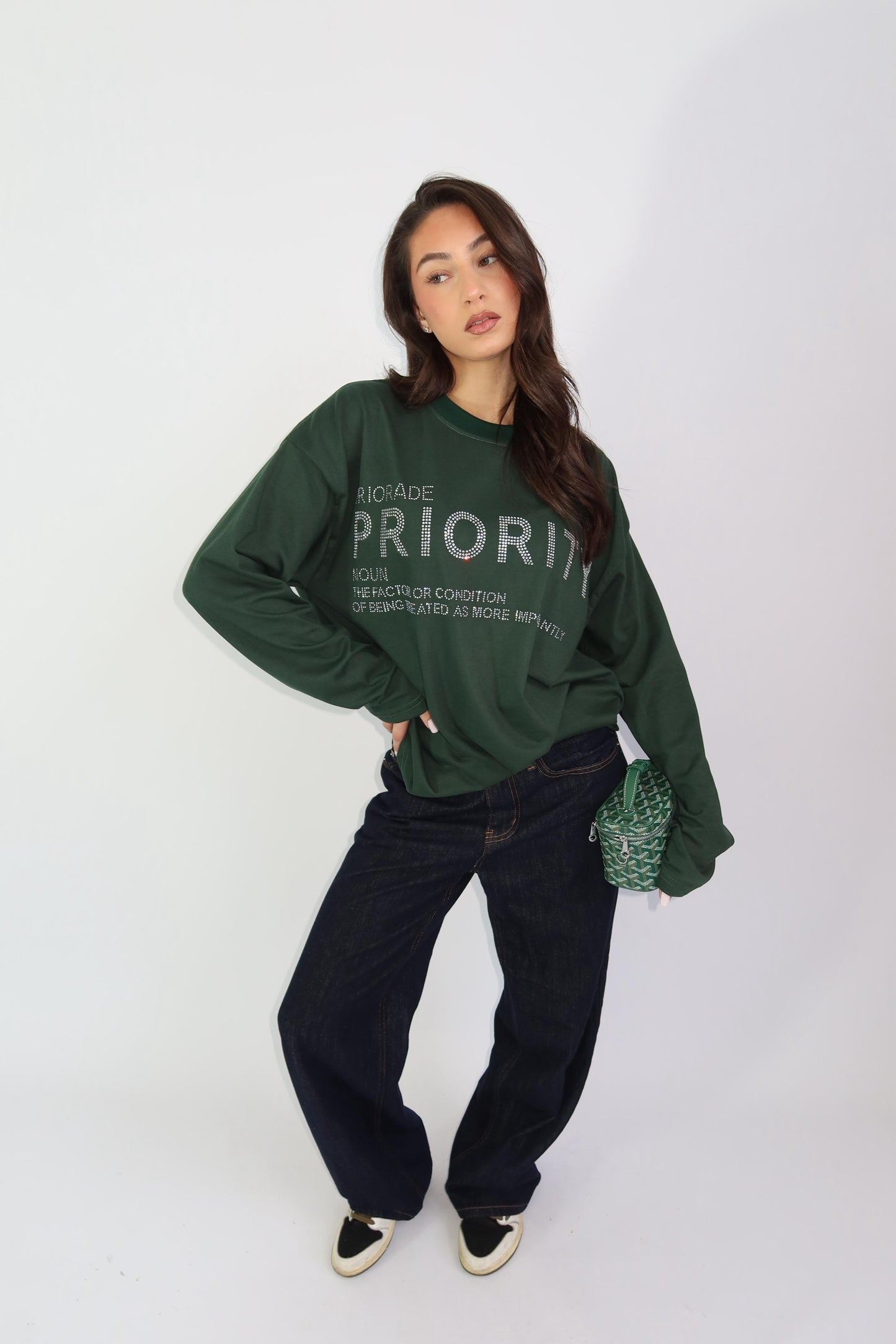 Priority rhinestone longsleeve