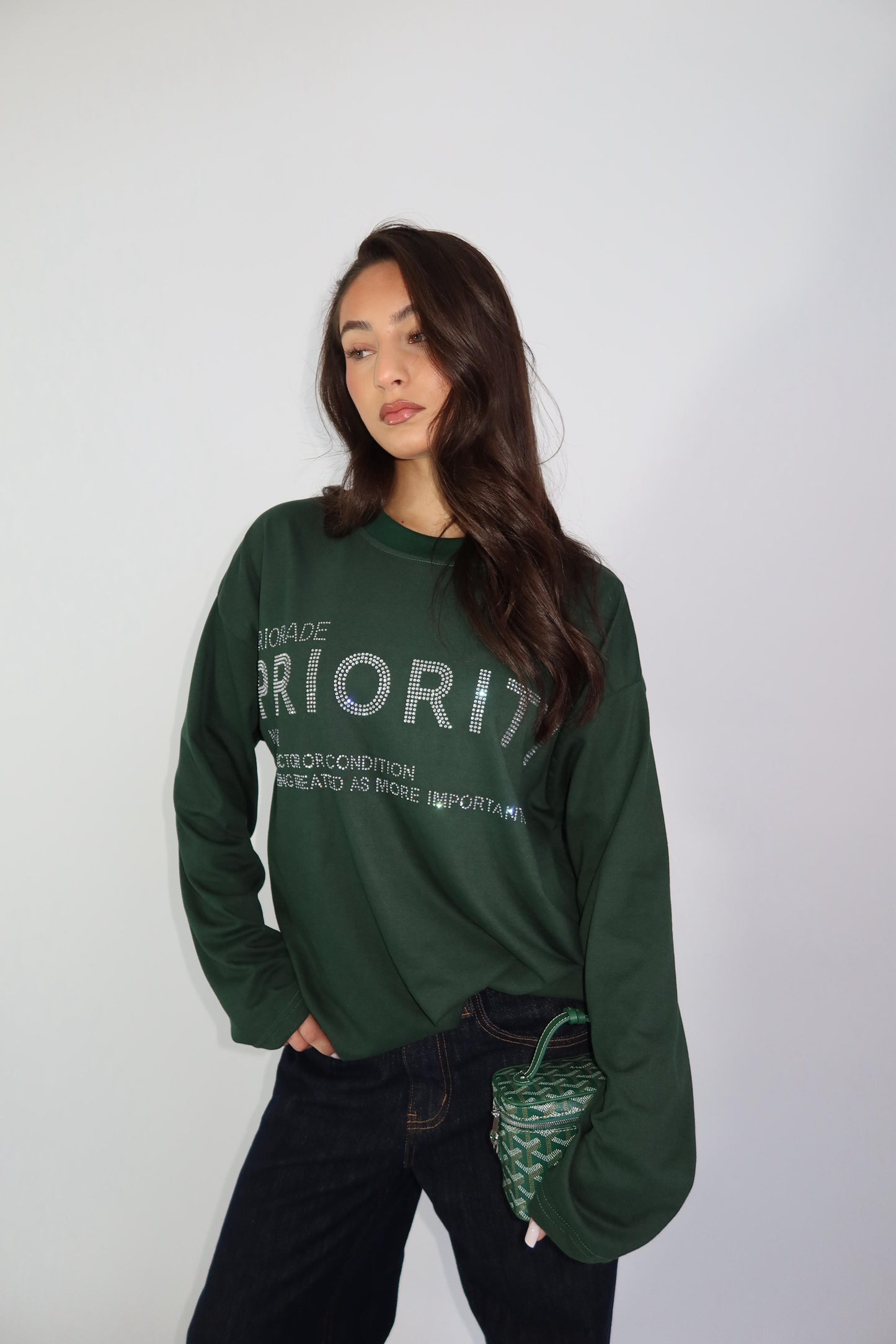 Priority rhinestone longsleeve