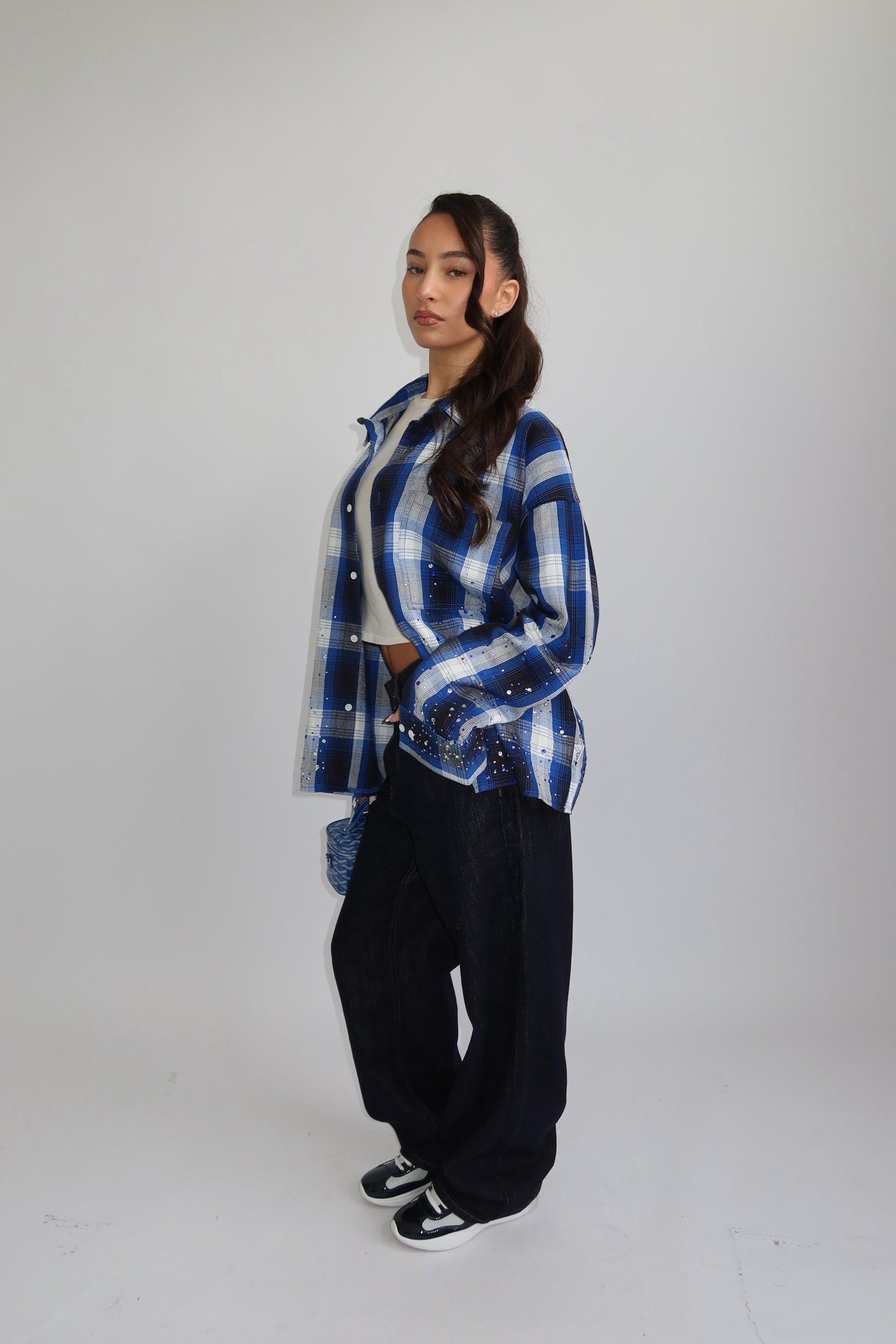 Priority rhinestone blouse