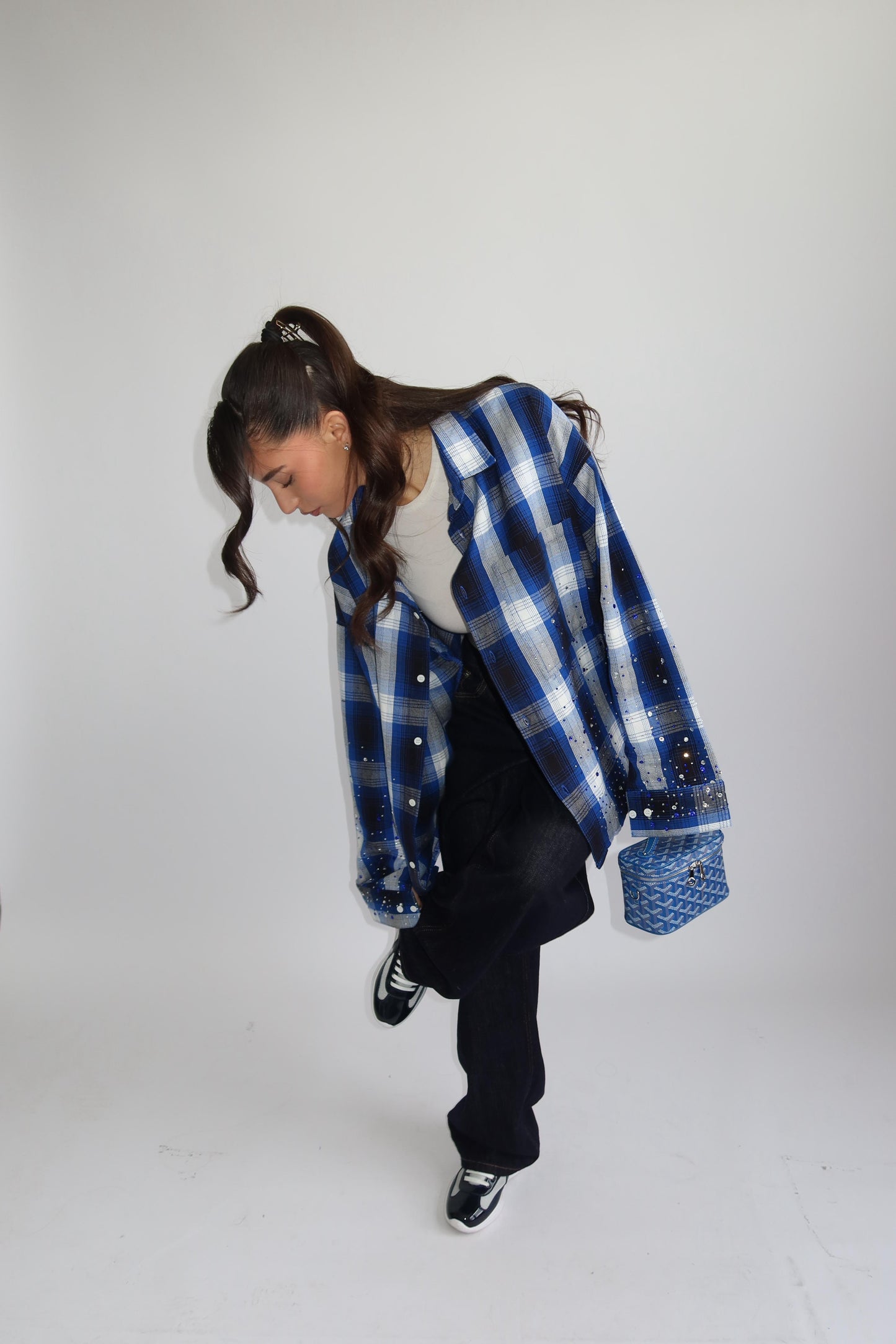 Priority rhinestone blouse