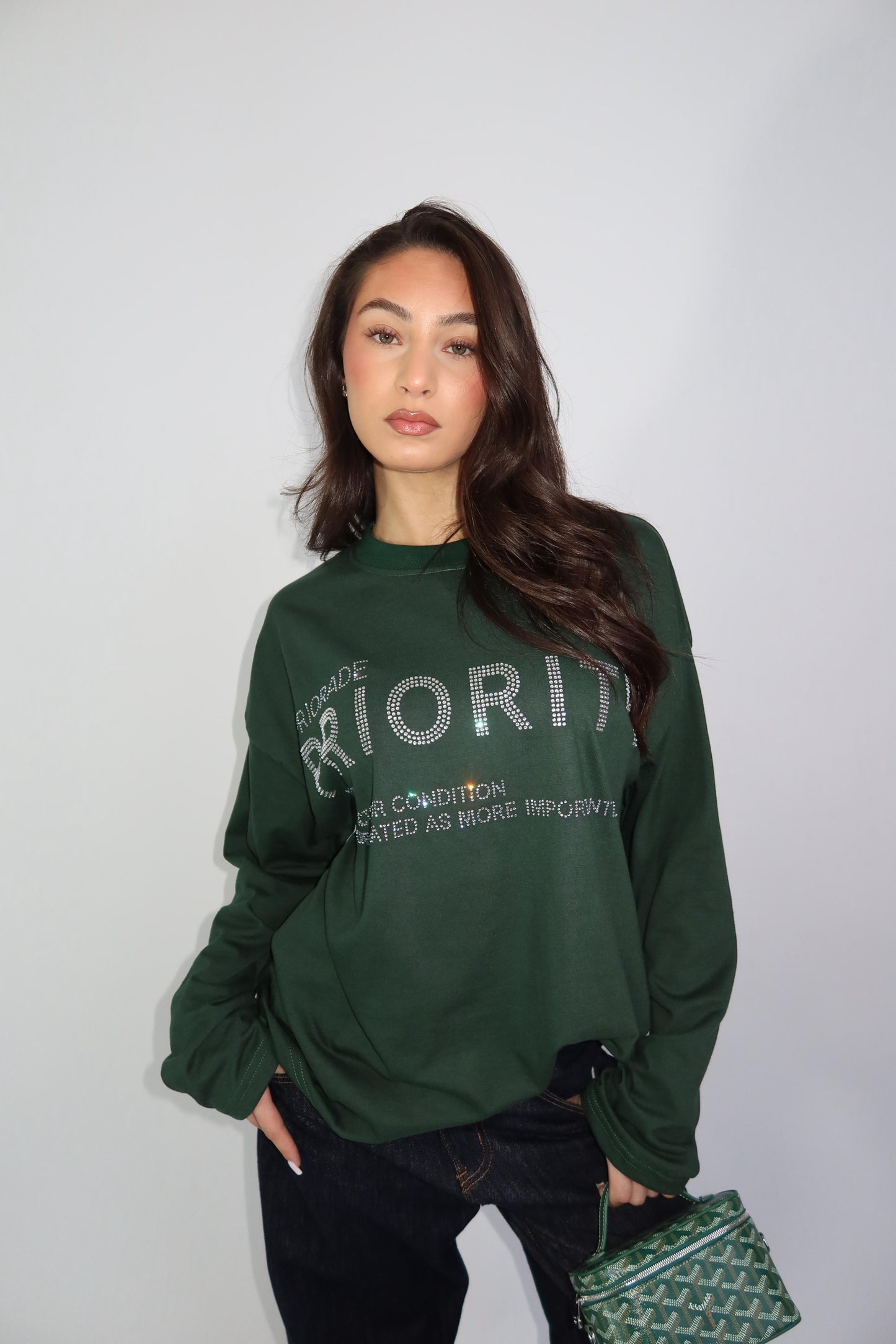 Priority rhinestone longsleeve