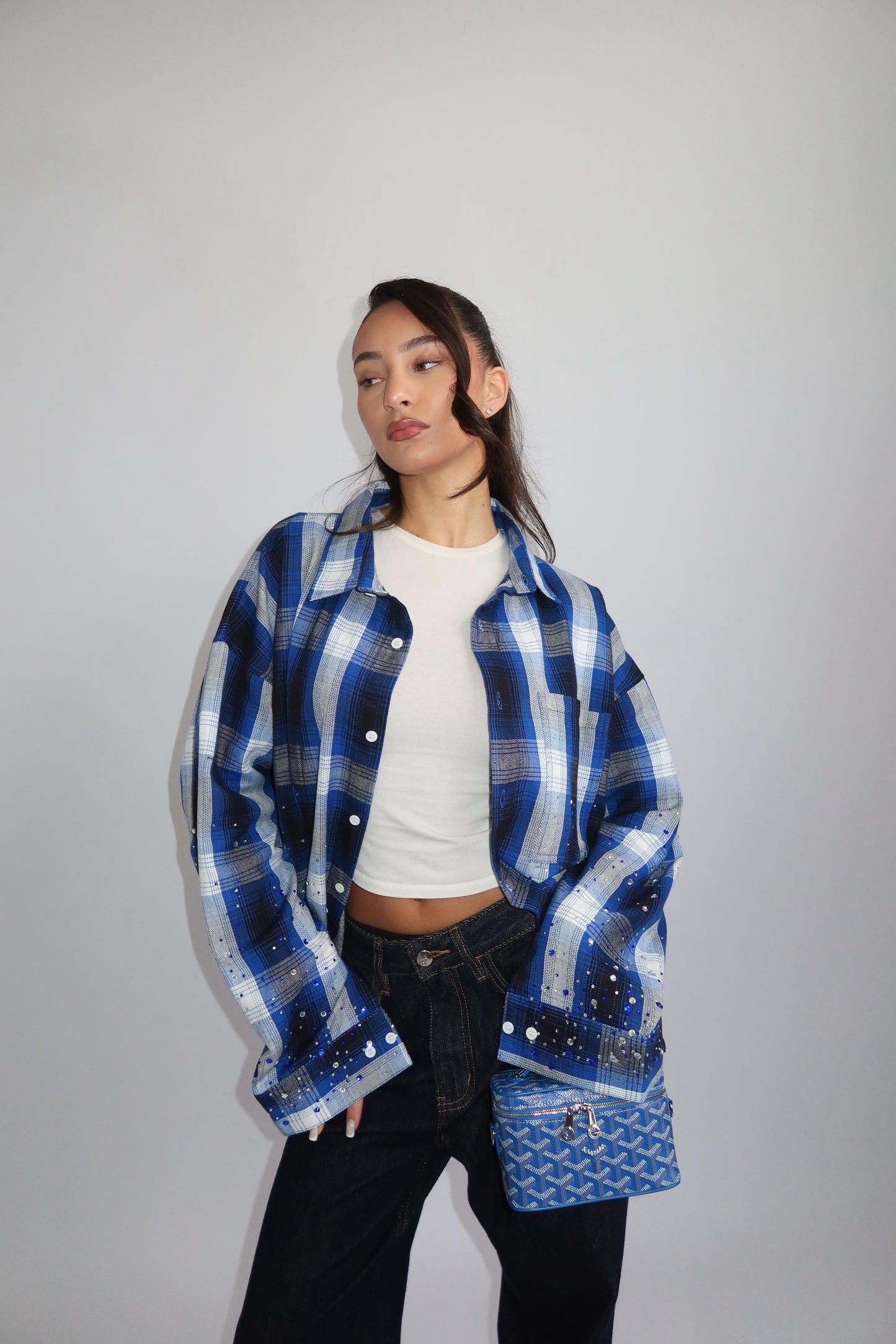 Priority rhinestone blouse