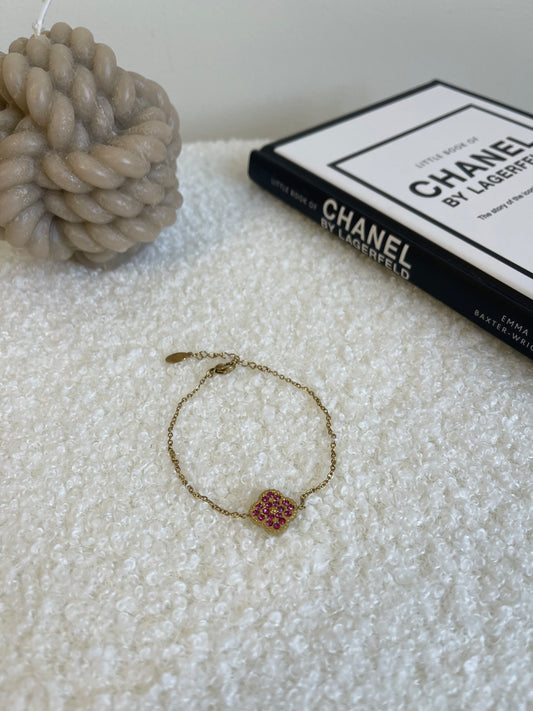 pink clover bracelet