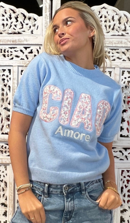 Ciao amore top blue