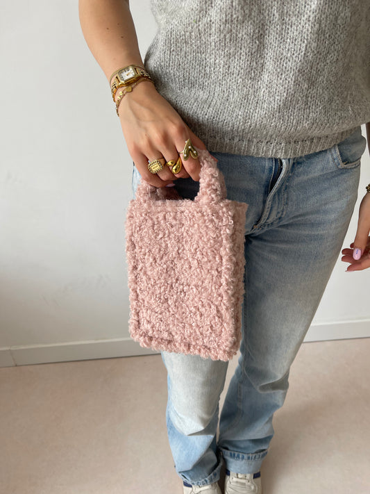 fluffy pink bag