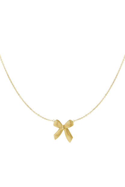 Chunky bow necklace
