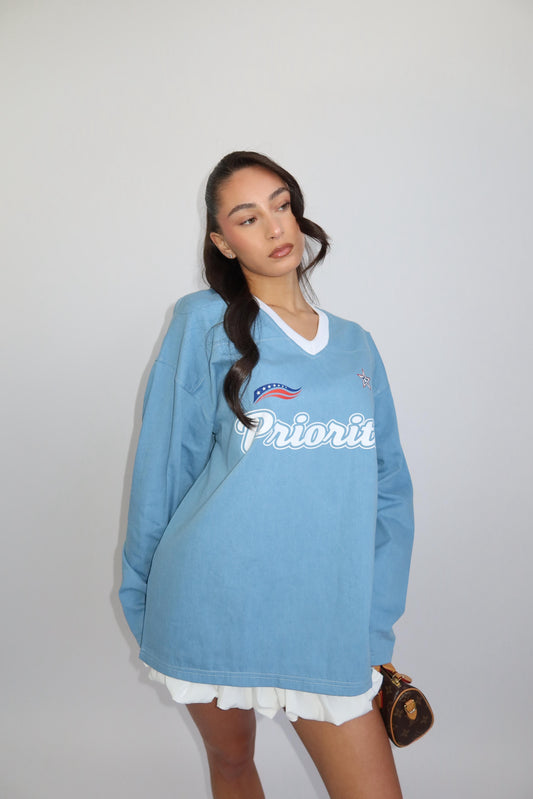 Denim longsleeved jersey