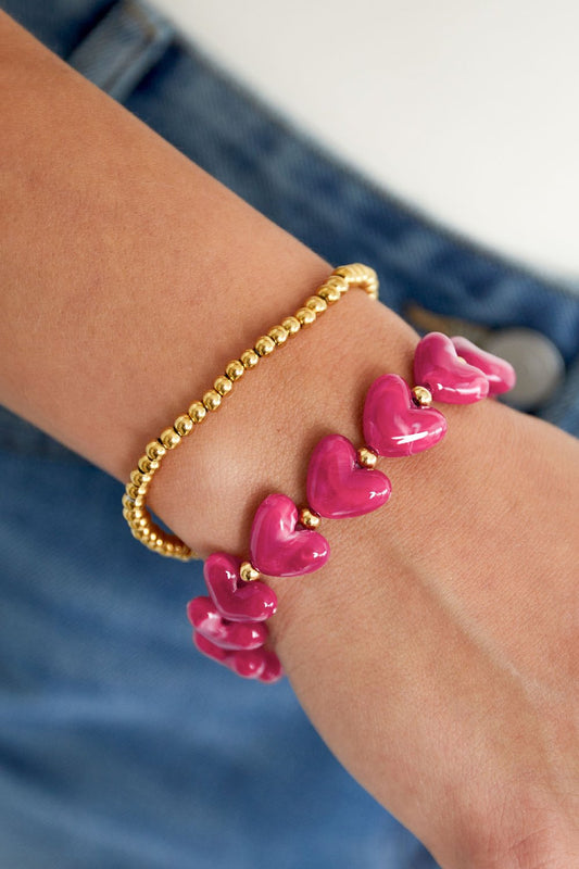 Pink hearts bracelet